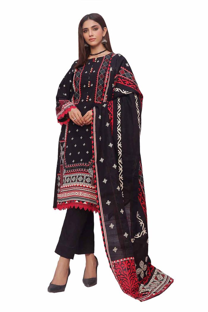 3PC Unstitched Printed Khaddar Suit SD-42119